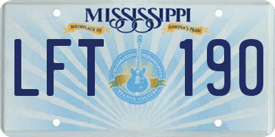 MS license plate LFT190