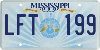 MS license plate LFT199