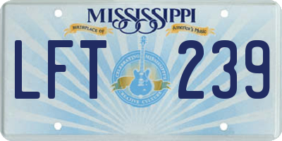 MS license plate LFT239