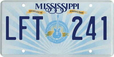 MS license plate LFT241