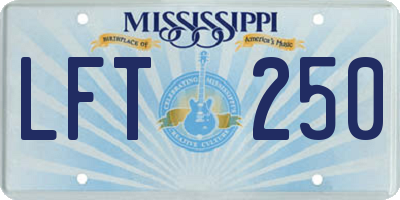 MS license plate LFT250