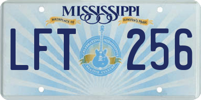 MS license plate LFT256