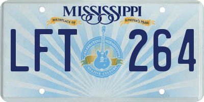 MS license plate LFT264