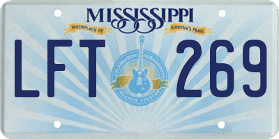 MS license plate LFT269
