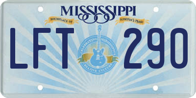 MS license plate LFT290