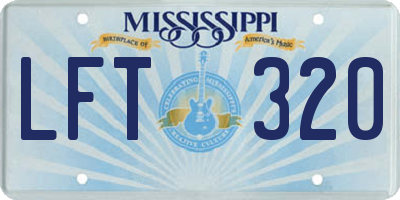 MS license plate LFT320