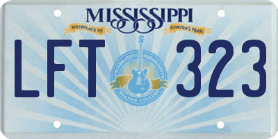 MS license plate LFT323