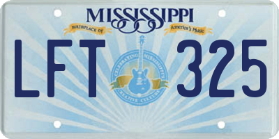 MS license plate LFT325