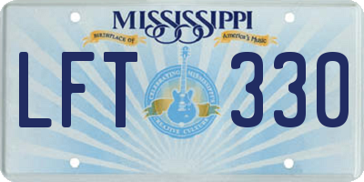 MS license plate LFT330