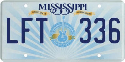 MS license plate LFT336