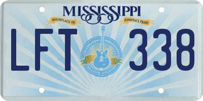 MS license plate LFT338