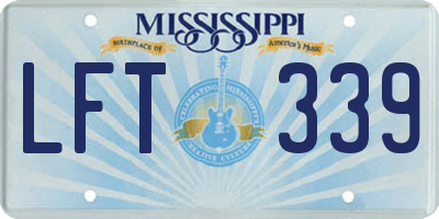 MS license plate LFT339