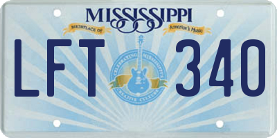 MS license plate LFT340