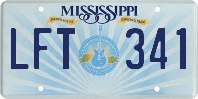 MS license plate LFT341