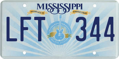 MS license plate LFT344