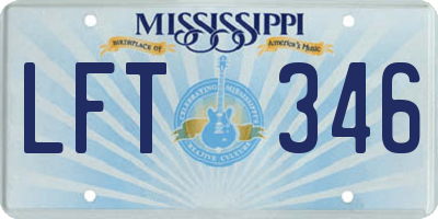 MS license plate LFT346