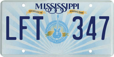 MS license plate LFT347