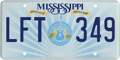 MS license plate LFT349