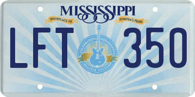 MS license plate LFT350