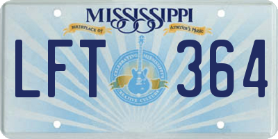 MS license plate LFT364
