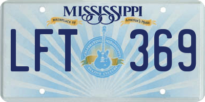 MS license plate LFT369