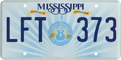 MS license plate LFT373