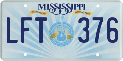 MS license plate LFT376