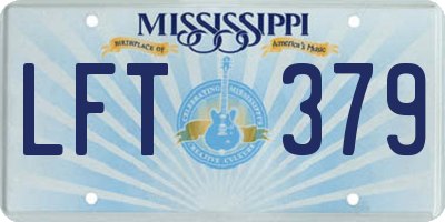 MS license plate LFT379