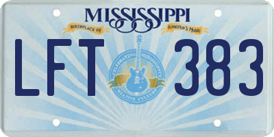 MS license plate LFT383