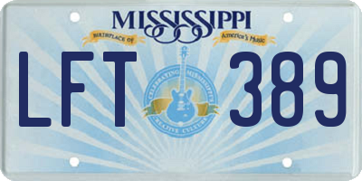 MS license plate LFT389