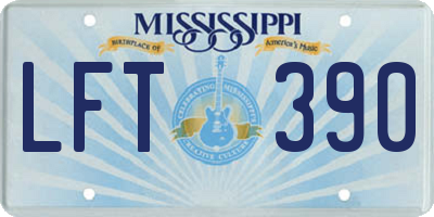 MS license plate LFT390