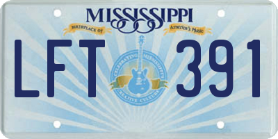 MS license plate LFT391