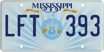 MS license plate LFT393