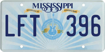 MS license plate LFT396