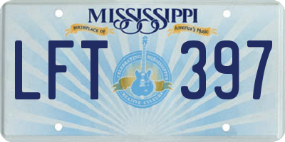 MS license plate LFT397