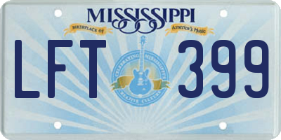 MS license plate LFT399