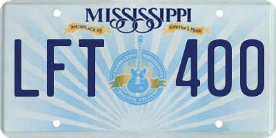 MS license plate LFT400