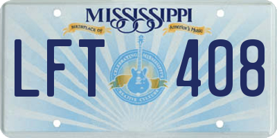MS license plate LFT408