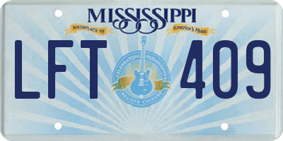MS license plate LFT409