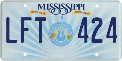 MS license plate LFT424