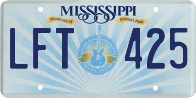 MS license plate LFT425