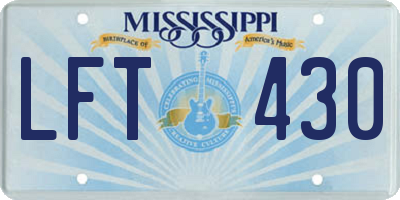 MS license plate LFT430