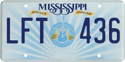 MS license plate LFT436