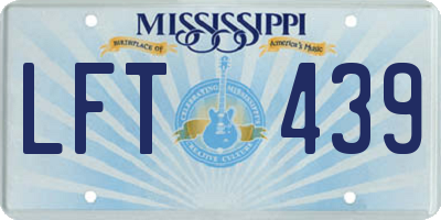 MS license plate LFT439