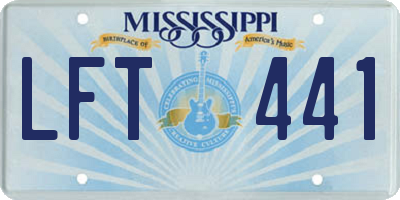 MS license plate LFT441