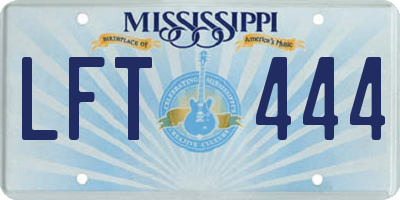 MS license plate LFT444