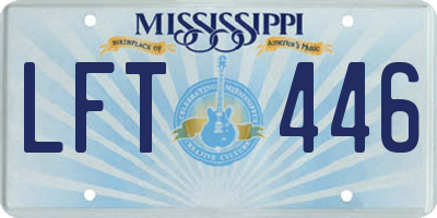 MS license plate LFT446
