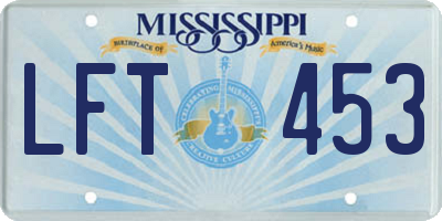 MS license plate LFT453