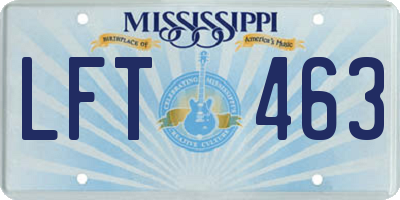 MS license plate LFT463