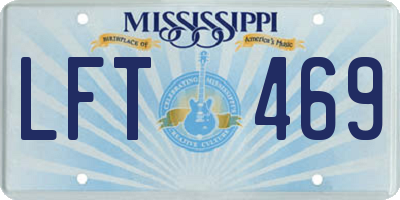 MS license plate LFT469